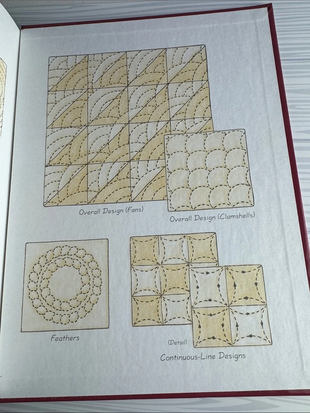 's Flawless Hand Quilting Book — Burgundy & Green